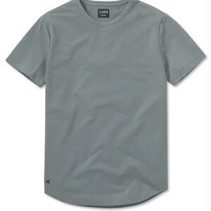 Men’s Large Cuts Curved Hem Tee grey
